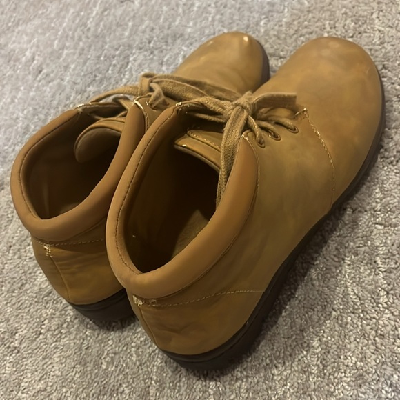 Tan Comfort Lace Up Chukka Boyfriend Bootie - Picture 9 of 16
